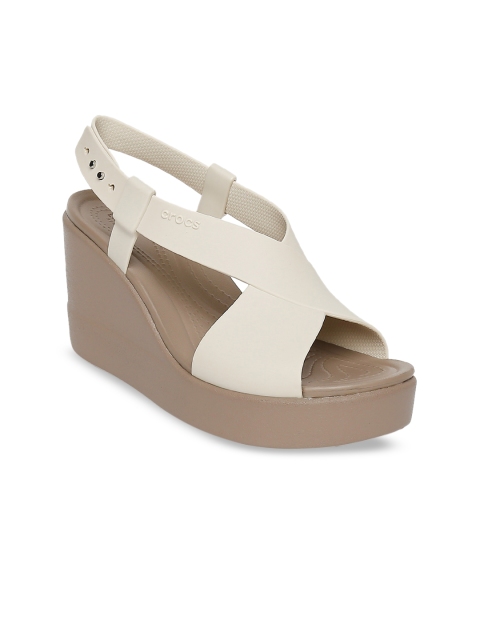 

Crocs Brooklyn Women White Solid Heels