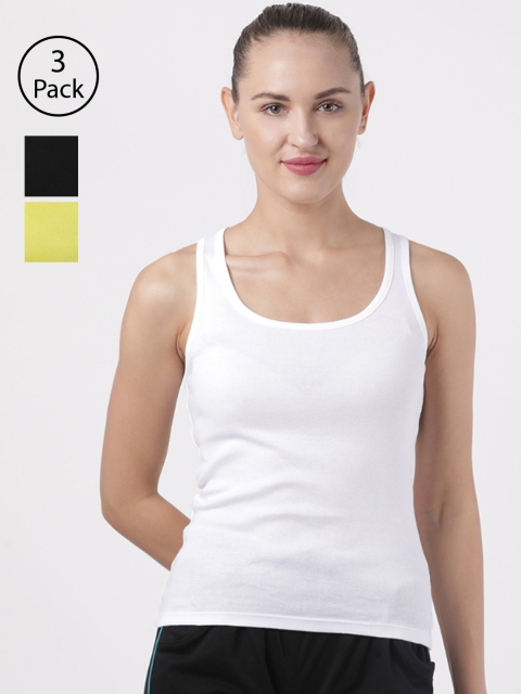 

Macrowoman W-Series Women White Solid Tank Top