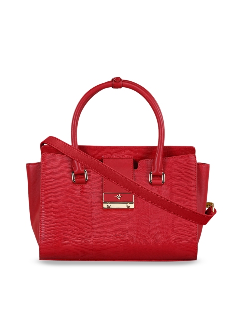 

ILEX Red Solid Handheld Leather Bag