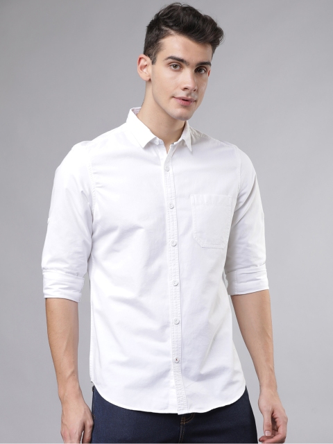 

Ecko Unltd Men White Slim Fit Solid Casual Shirt