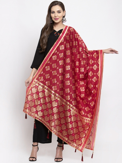 

Sugathari Maroon Woven Design Dupatta