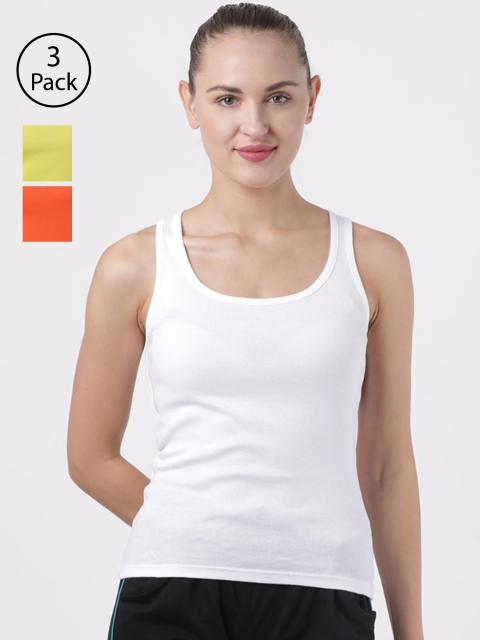 

Macrowoman W-Series Women Pack of 3 Solid Tank Tops, Yellow