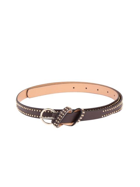 

Alvaro Castagnino Women Brown & Gold-Toned Embellished Belt