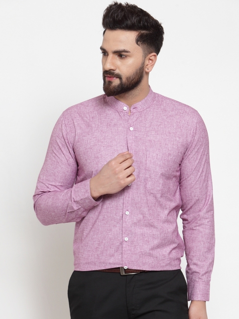 

JAINISH Men Purple Classic Regular Fit Solid Formal Shirt