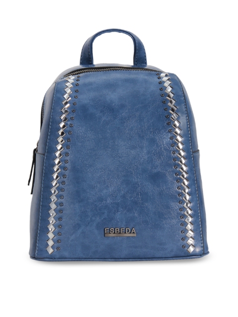 ESBEDA Women Blue Solid Backpack