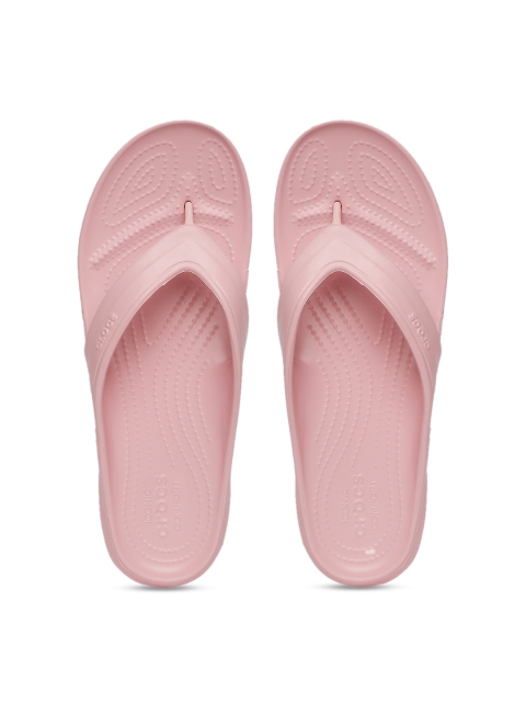 

Crocs Women Pink Solid Coast Thong Flip-Flops