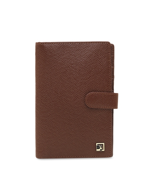 

Da Milano Unisex Brown Textured Leather Card Holder