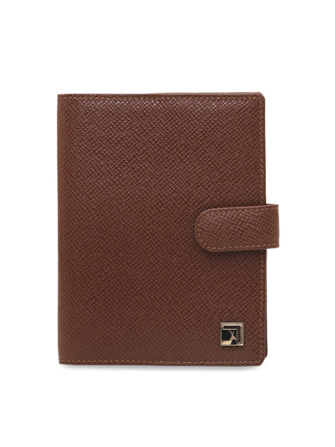 

Da Milano Unisex Brown Textured Leather Card Holder