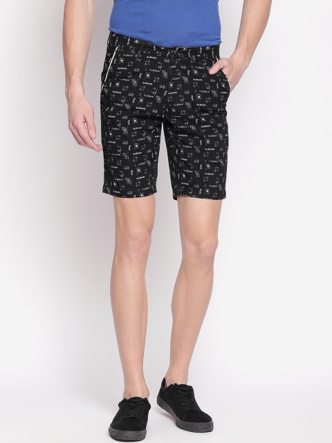 

FiTZ Men Black Printed Regular Shorts