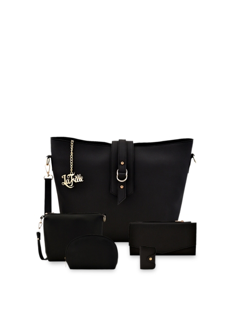 

LaFille Black Solid Shoulder Bag