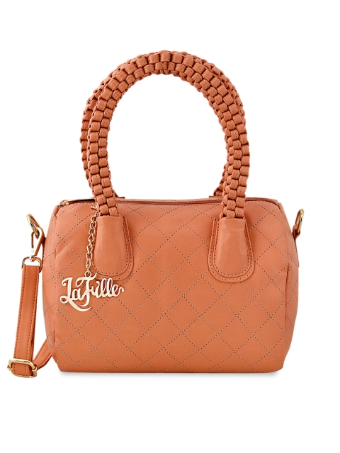 

LaFille Orange Solid Handheld Bag