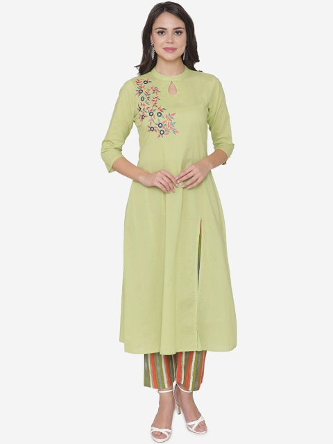 

DIVA WALK Women Multicoloured Embroidered Kurta with Palazzos, Multi