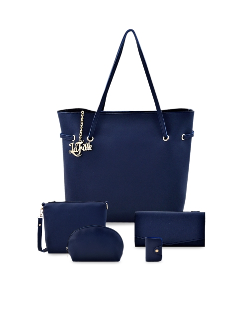 

LaFille Navy Blue Solid Shoulder Bag