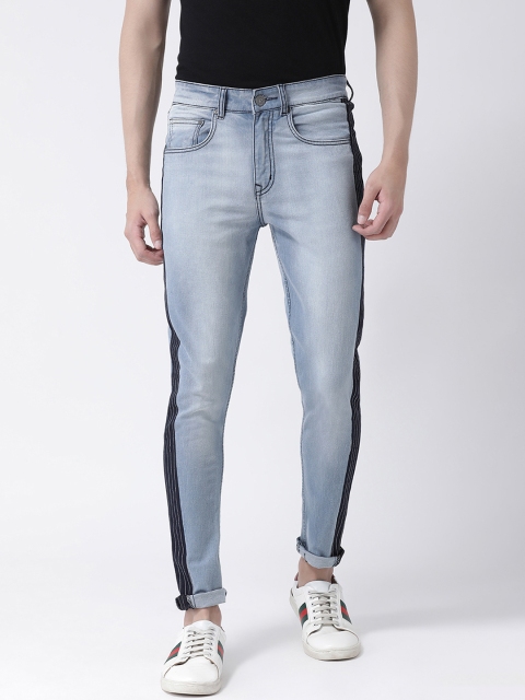 

REALM Men Blue & Black Skinny Fit Mid-Rise Clean Look Jeans