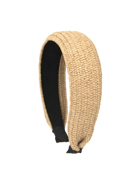 

Hair Drama Company Khaki Raffia Headband, Beige