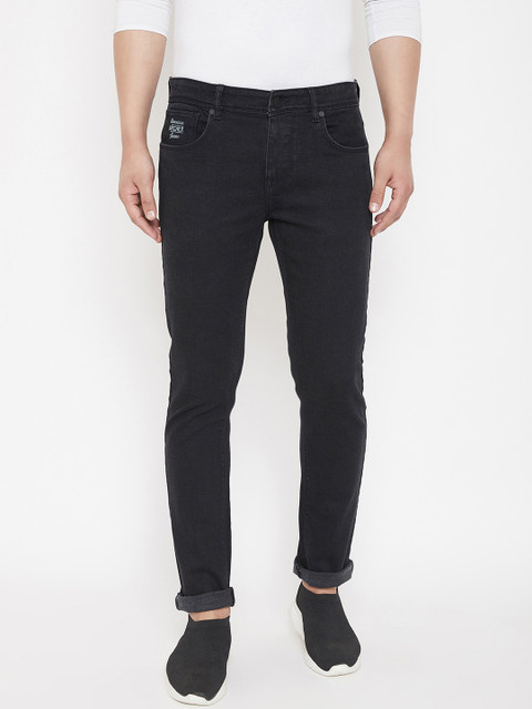 

American Archer Men Black Slim Fit Low-Rise Clean Look Stretchable Jeans