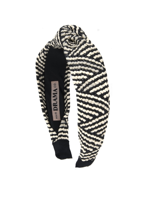 

Hair Drama Company Black & White Monocrome Raffia Headband