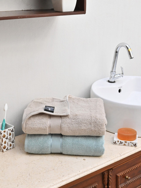 

Avira Home Set of 2 550 GSM Bath Towels, Blue