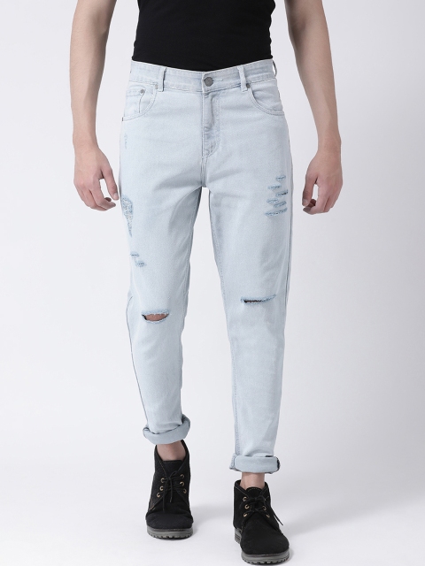 

REALM Men Blue Slim Fit Mid-Rise Mildly Distressed Stretchable Jeans