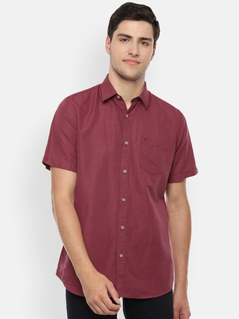 

Van Heusen Sport Men Maroon Slim Fit Solid Casual Shirt