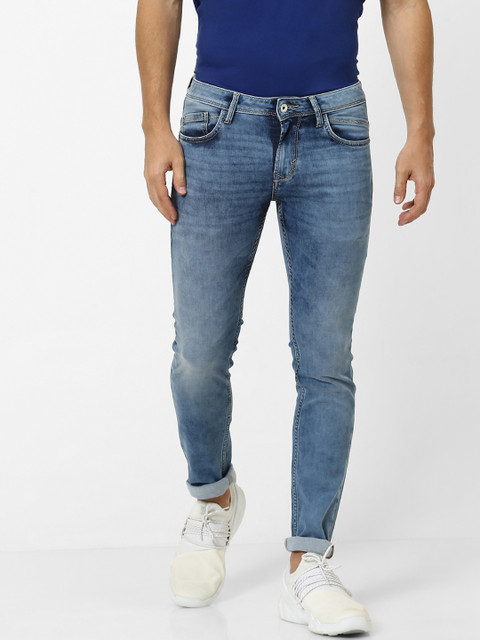 

Celio Men Blue Skinny Fit Mid-Rise Clean Look Stretchable Jeans