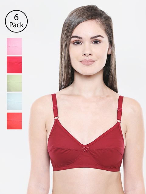 Bodycare Assorted Pack Of 6 Non-Wired Non Padded Everyday Bra