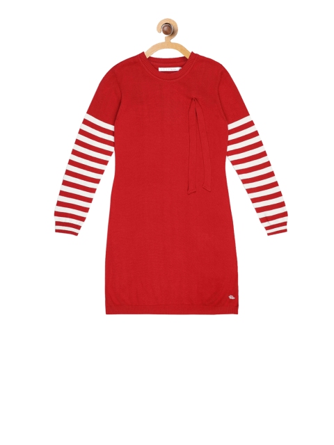 

ELLE Girls Red Solid T-shirt Dress