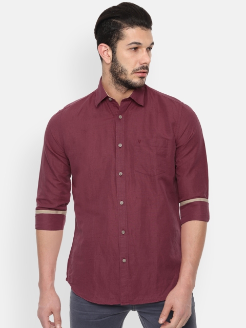 

Van Heusen Sport Men Maroon Slim Fit Solid Casual Shirt