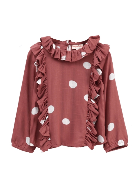 

Hugsntugs Girls Pink Printed Top