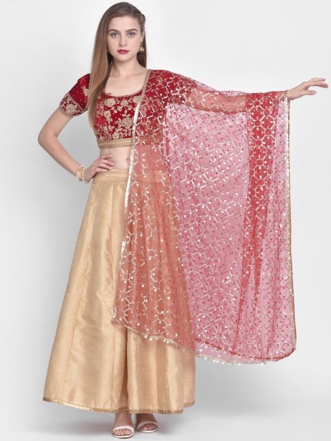 

Dupatta Bazaar Red & Gold-Toned Embroidered Dupatta