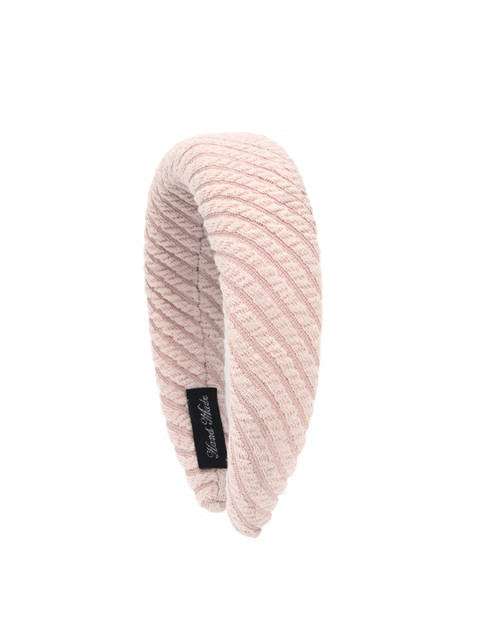 

Hair Drama Company Peach Knitted Sponge Turban Headband, Pink