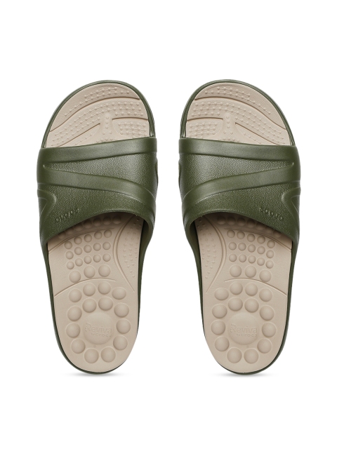 

Crocs Reviva Unisex Green Solid Sliders