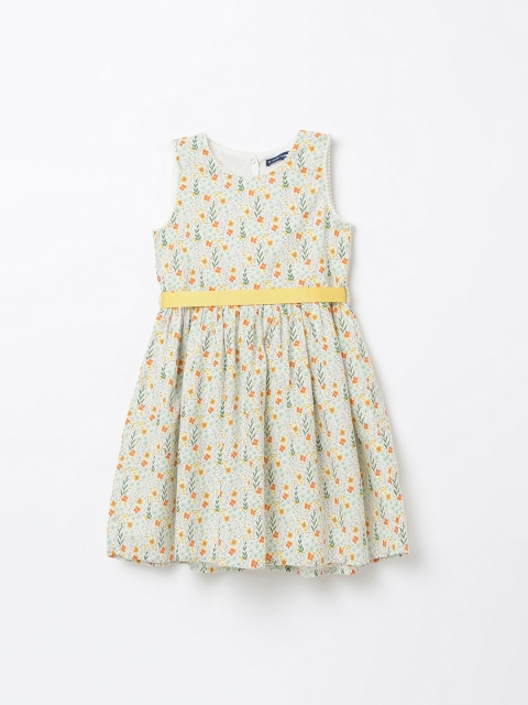 

Fame Forever by Lifestyle Girls White Floral Printed Fit and Flare Dress