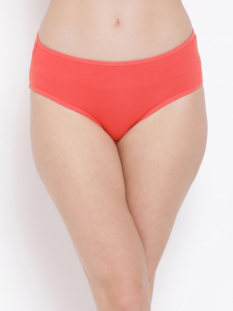

Clovia Women Orange Hipster Briefs With Printed Back PN3297X16S