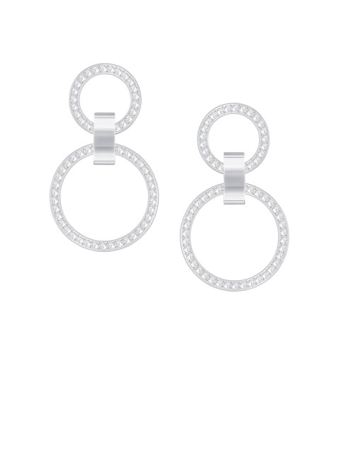 

SWAROVSKI White Rhodium Plated Hollow Pierced Earrings