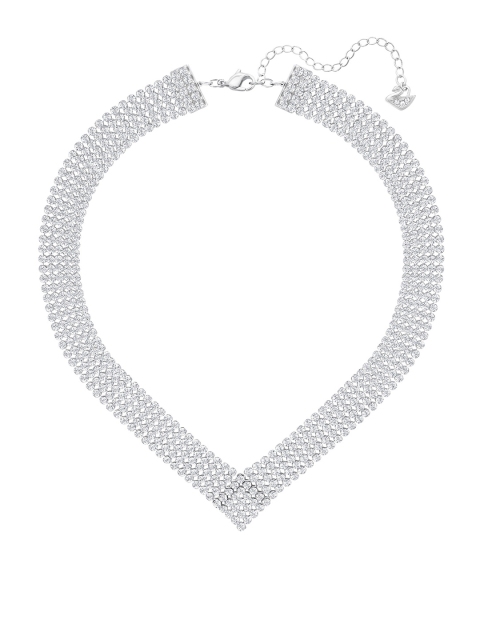 

SWAROVSKI Women White Palladium Plated Fit Necklace