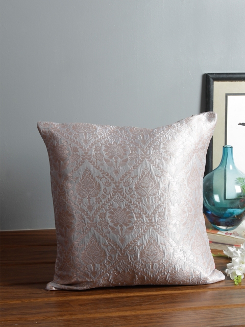 

Living Essence Grey & Bronze-Toned Single Ethnic Motifs Square Cushion Covers