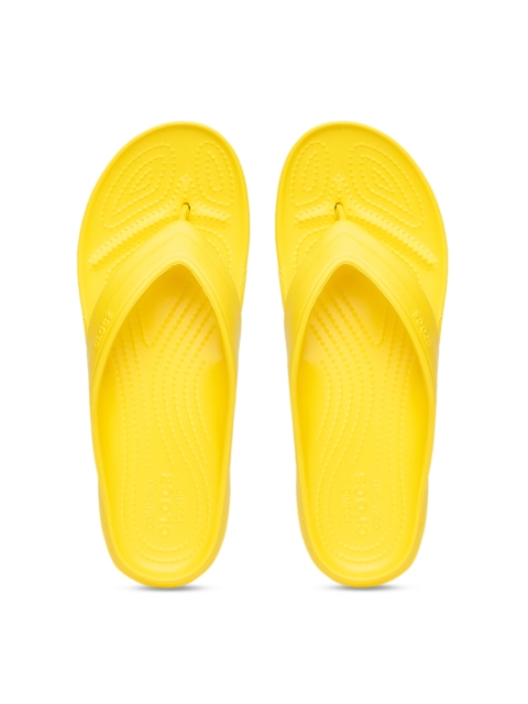 

Crocs Unisex Yellow Solid Thong Flip-Flops