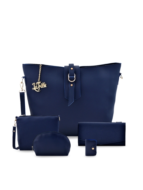 

LaFille Navy Blue Solid Shoulder Bag