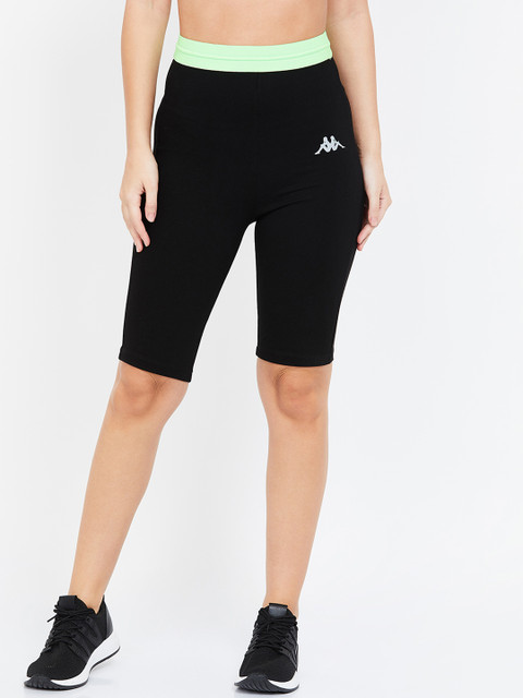 

Kappa Women Black Solid Regular Fit Sports Shorts