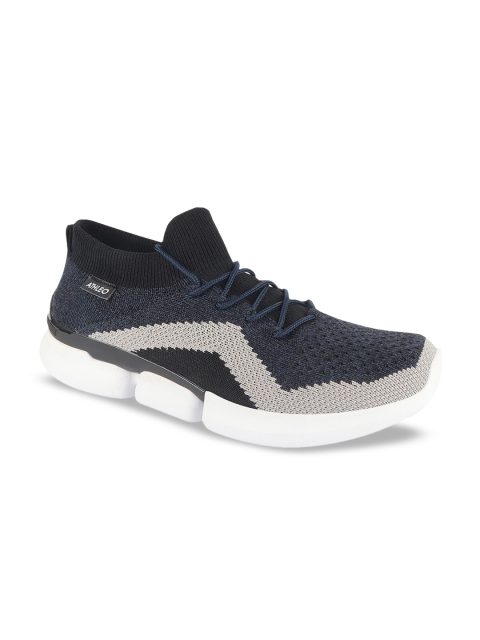 

Action Men Navy Blue & Off-White Synthetic Running Shoes