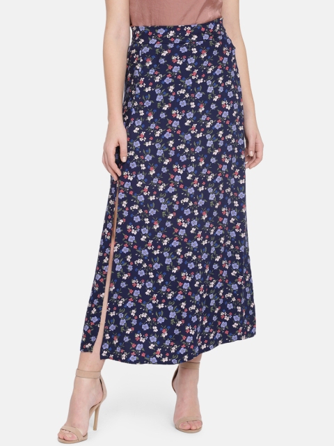 

ISU Women Blue & Pink Printed A-Line Maxi Skirt