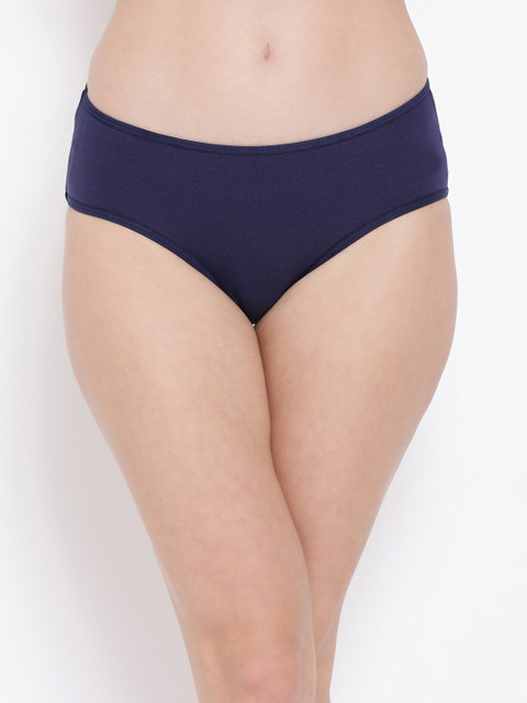 

Clovia Women Navy Blue Hipster Briefs With Printed Back PN3414T08S