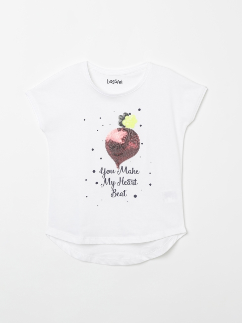 

Bossini Girls White Printed Top