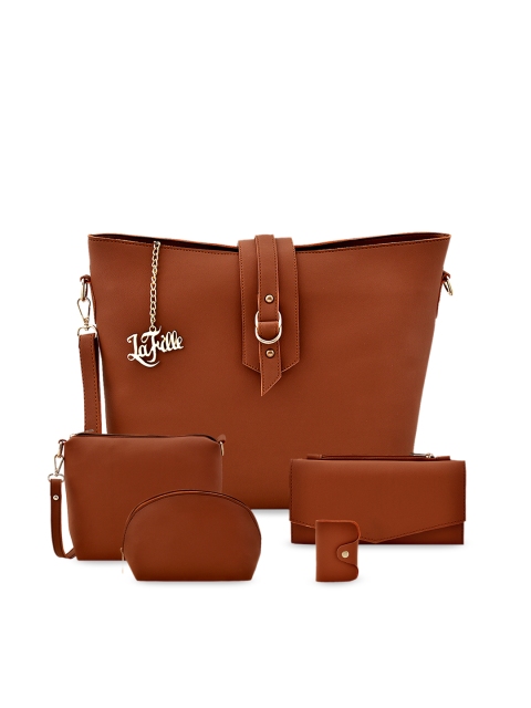 

LaFille Tan Solid Shoulder Bag
