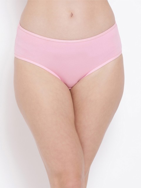 

Clovia Women Pink Hipster Briefs With Printed Back PN3414T22S