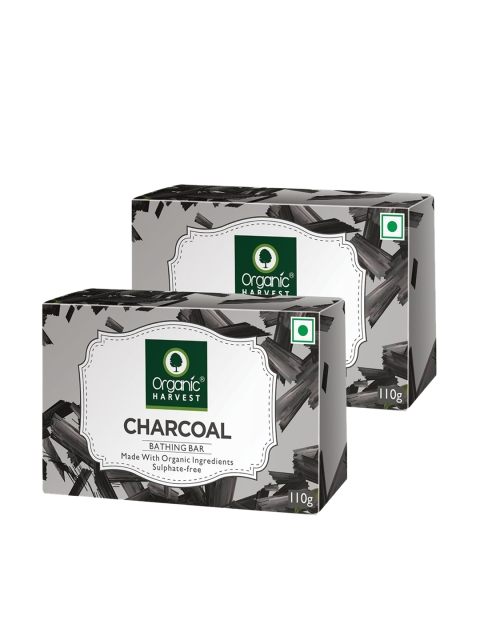 

Organic Harvest Pack of 3 Charcoal Bathing Bar, 110 g, Black