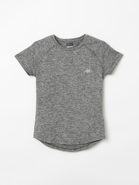 

Kappa Girls Grey Solid Pure Cotton Top