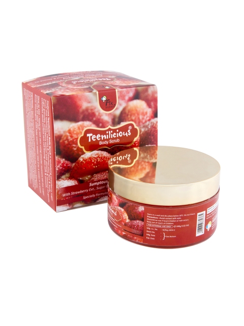

Teenilicious Unisex Starawberry Body Scrub & Body Polisher 100 g, Red