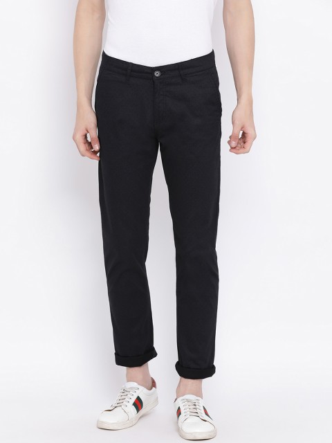

Crimsoune Club Men Black Slim Fit Solid Regular Trousers